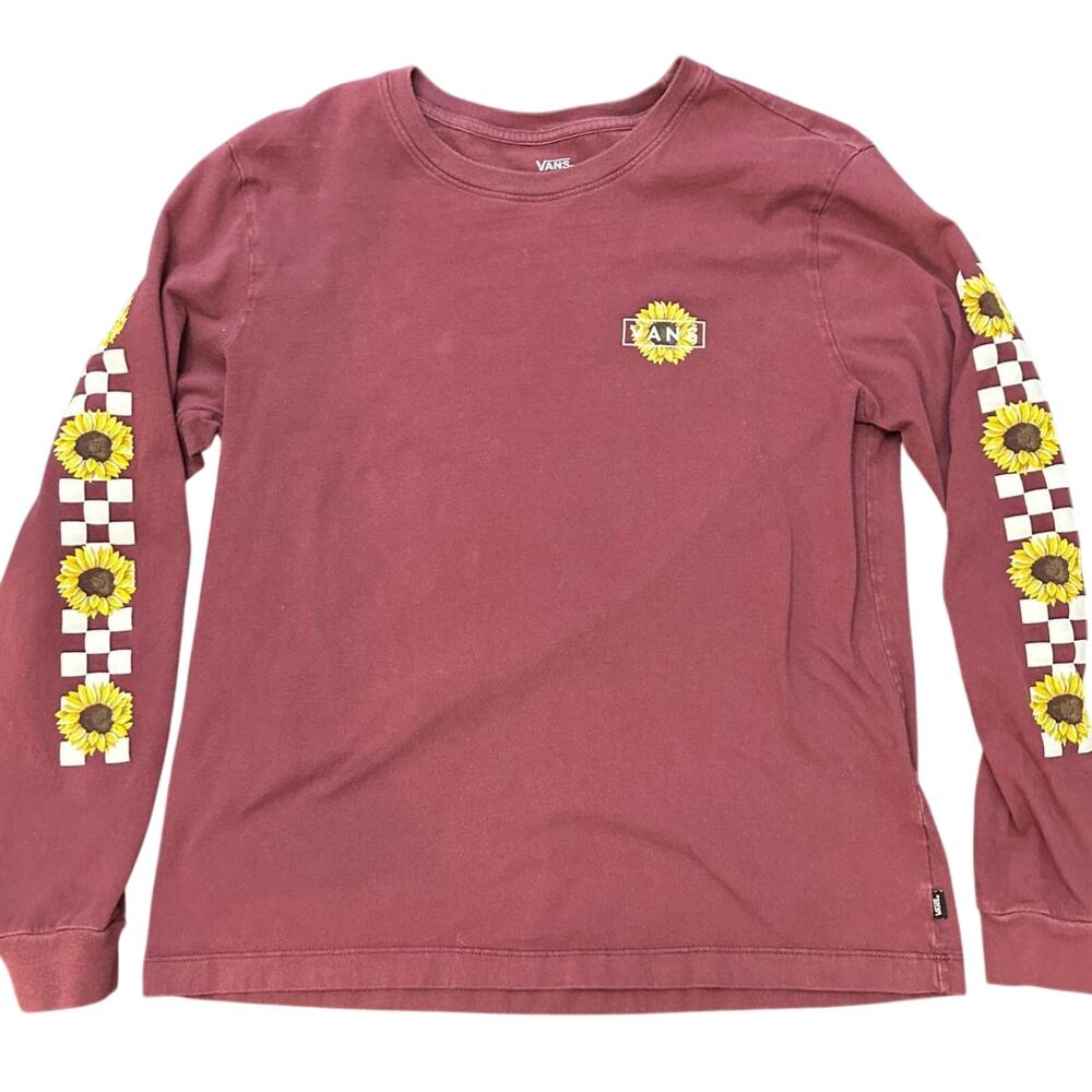 VANS Anderson Sunflower Women's Large Long Sleeve Tee.
